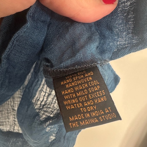 MAIWA 100% handspun and handwoven silk tank top size‎ S - Picture 4 of 8